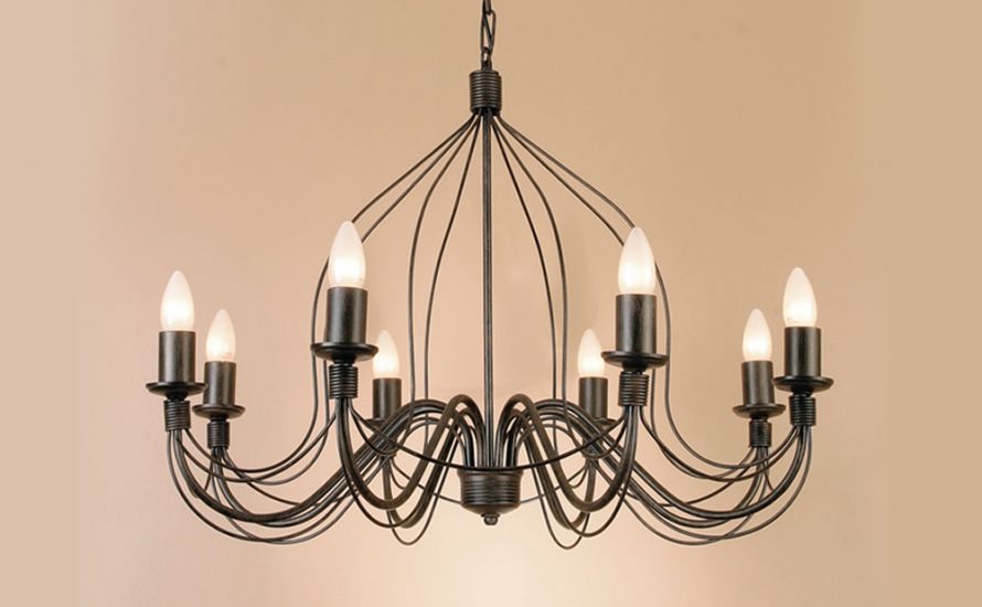 OGS-LI07 Iron & Rope Wrapped Chandelier