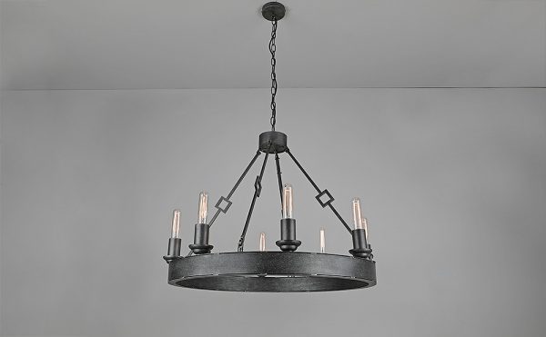 Castle Warwick chandelier 8-light